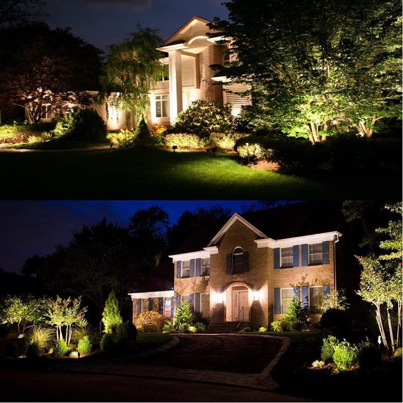 AHSELLUS 10 Pack Low Voltage Landscape Lights LED 5W Landscape Lighting with connectors AC/DC 12V-24V Outdoor Spotlight IP66 Waterproof Tree Flag Lights Warm White Spotlights for Yard Garden Pathway - Image 5
